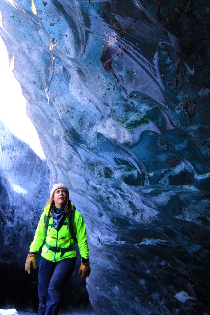 Blue Ice Cave Matanuska Glacier in Alaska