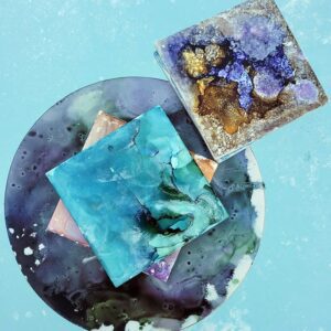 Learn how to produce alcohol ink art during an immersive glacier tour on Alaska's Matanuska Glacier