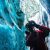 exploring an ice cave near Eagle River, AK