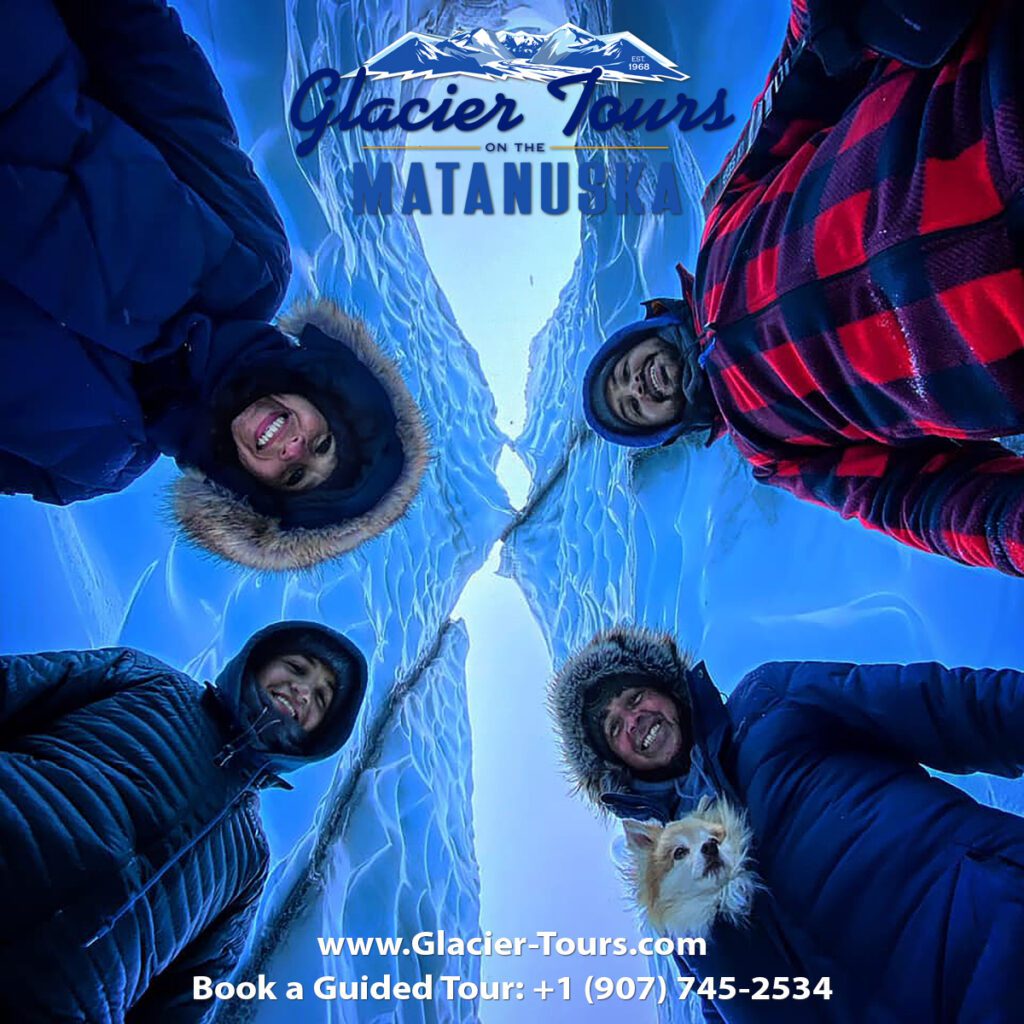 Alaska Family and Friends Tour Alaska's Matanuska Glacier with Glacier Tours.